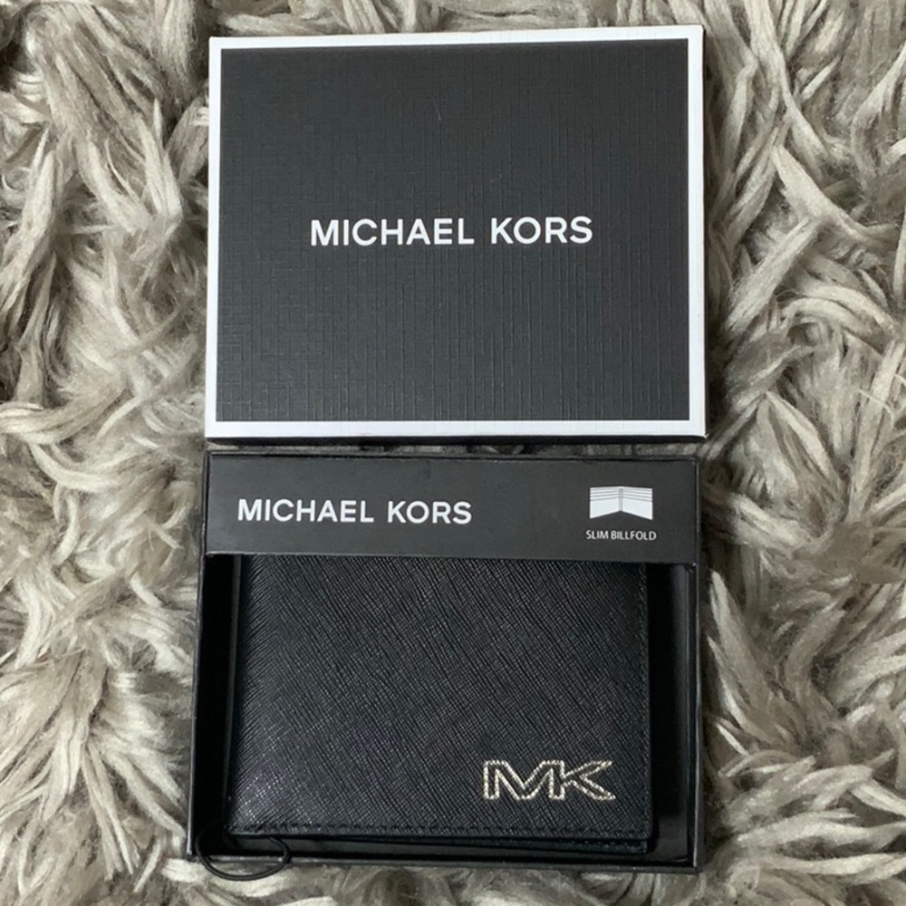 Michael Kors Men’s Black Leather Slim Billfold